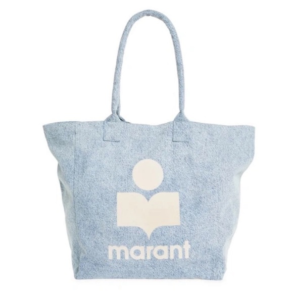 Isabel Marant Handbags - NWT! Isabel Marant Yenky Flocked Logo Denim Tote In Light Blue
